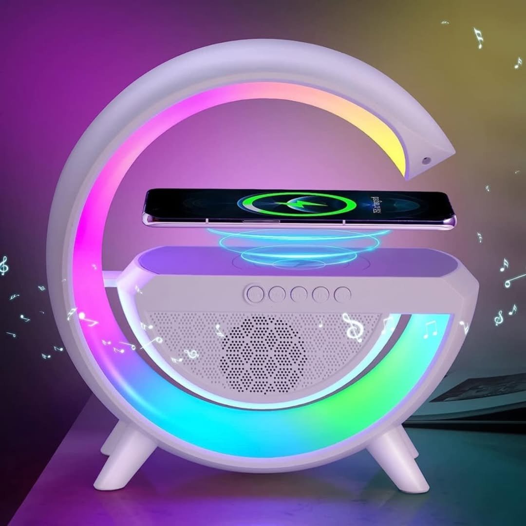 G Shape LED Wireless Charging Speaker Lamp