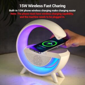 G Shape LED Wireless Charging Speaker Lamp