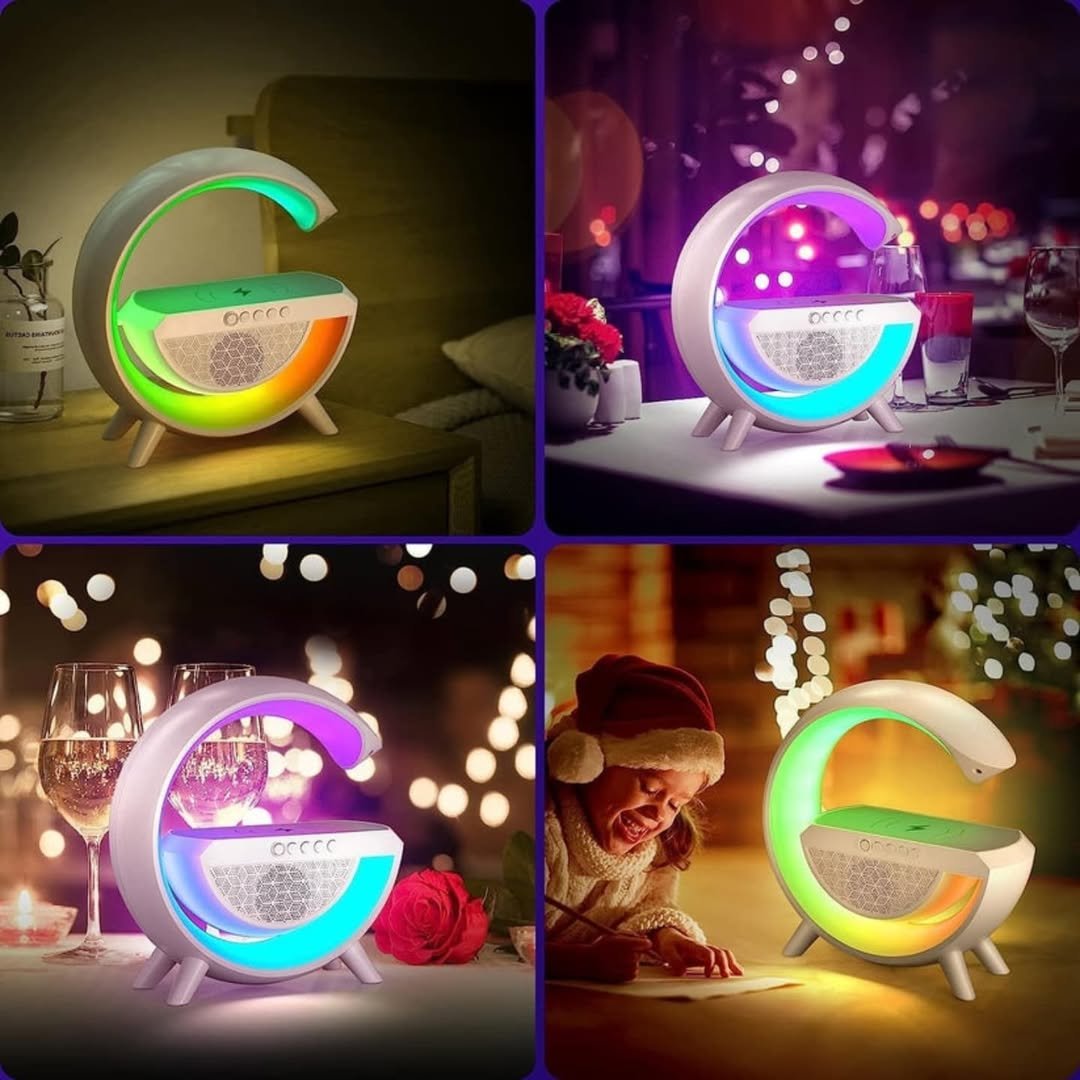 G Shape LED Wireless Charging Speaker Lamp - Image 4