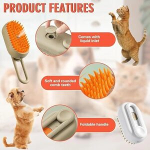 3-in-1 Cat & Dog Steam Brush - Pet Massage Tool