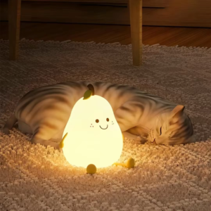LED Night Light Pear Table Rechargeable Lamp