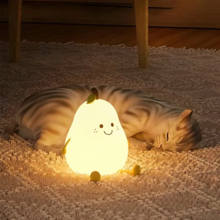 LED Night Light Pear Table Rechargeable Lamp