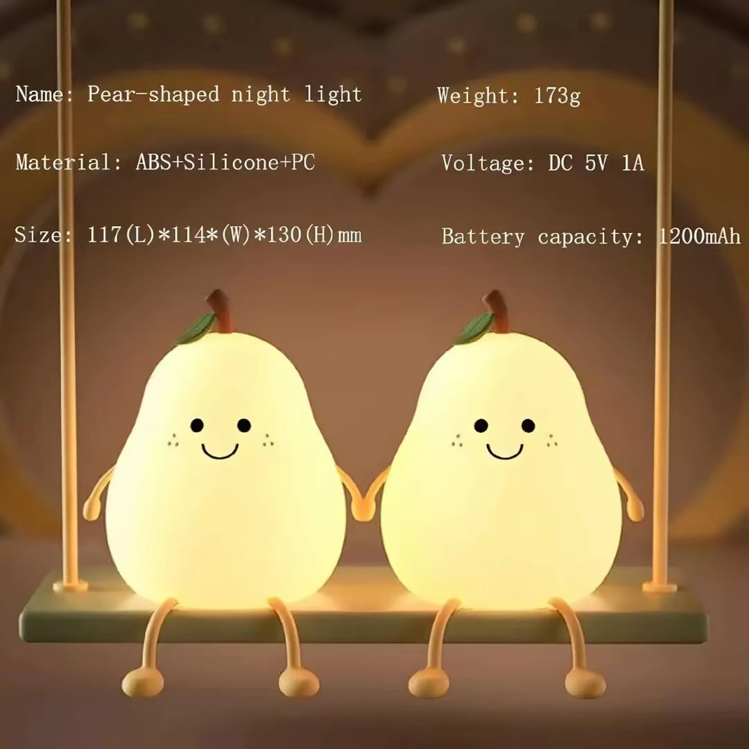 LED Night Light Pear Table Rechargeable Lamp - Image 3