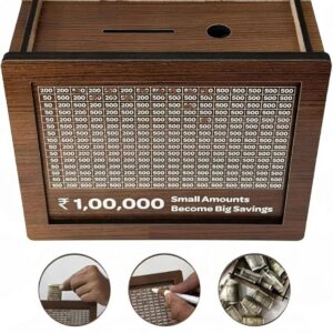 Premium Wooden Piggy Bank for Kids & Adults