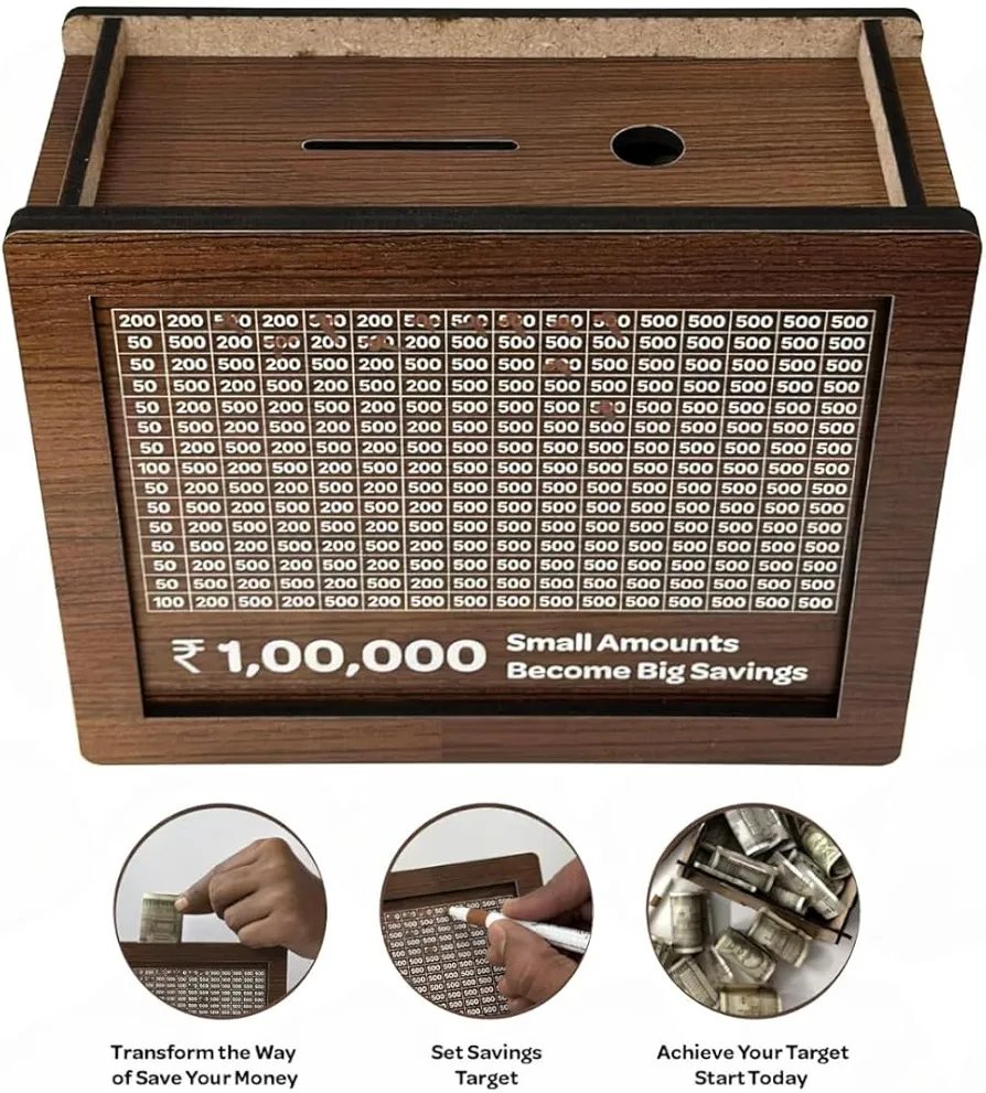 Premium Wooden Piggy Bank for Kids & Adults - Image 2