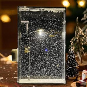 Magic Snowy Landscape Night Lights Small Street