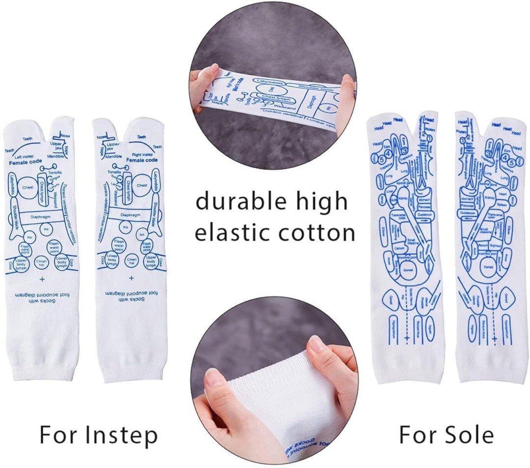 Acupressure Reflexology Foot Massage Socks With Tool - Image 6