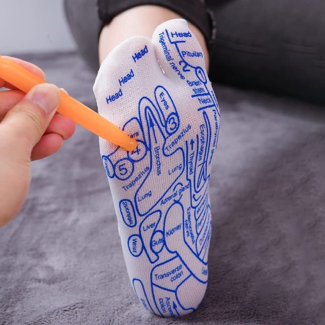 Acupressure Reflexology Foot Massage Socks With Tool - Image 5