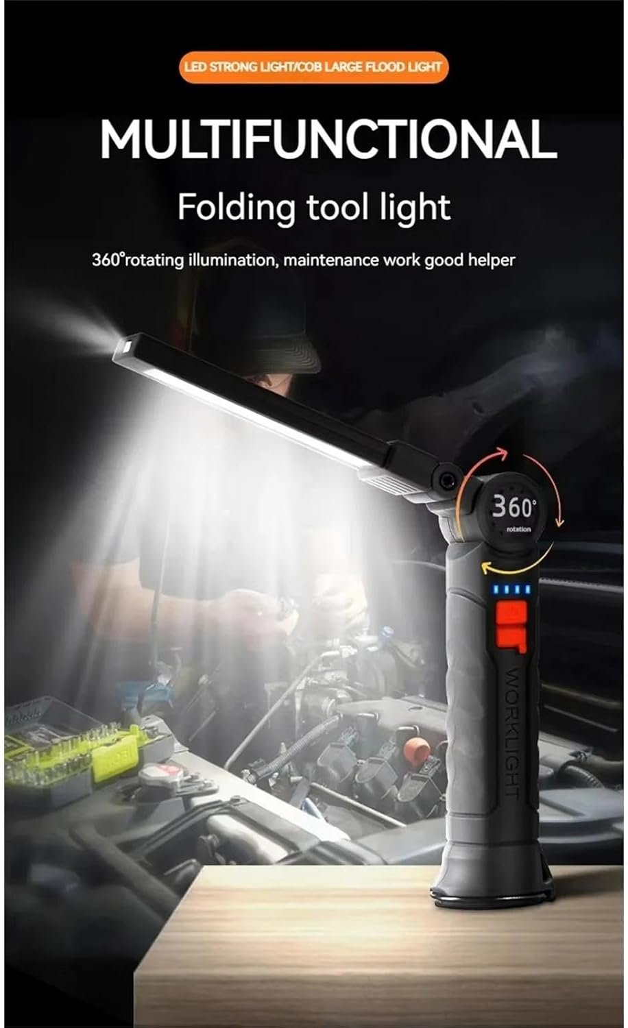 Rechargeable Automotive Inspection Light with 360° Rotation - Image 7