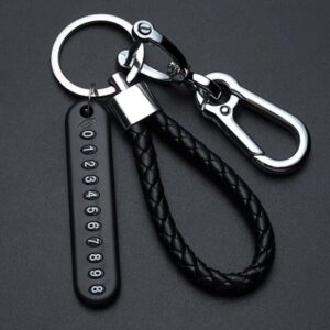 Anti Lost Car Keychain with Phone Number