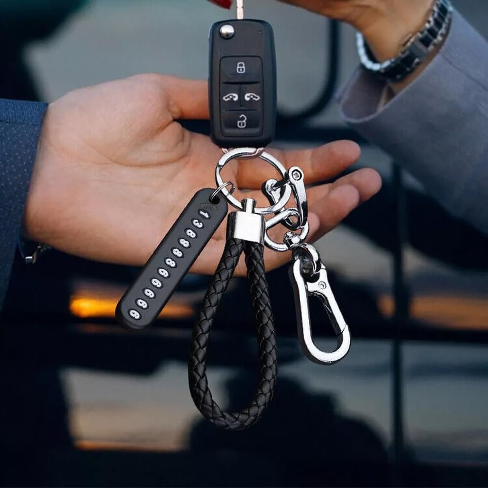 Anti Lost Car Keychain with Phone Number - Image 5