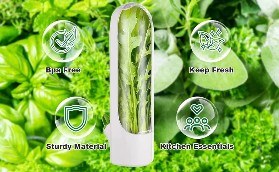 Herb Saver for Refrigerator – Fresh Herb Keeper Pod for Cilantro, Mint, Parsley, Asparagus - Image 5