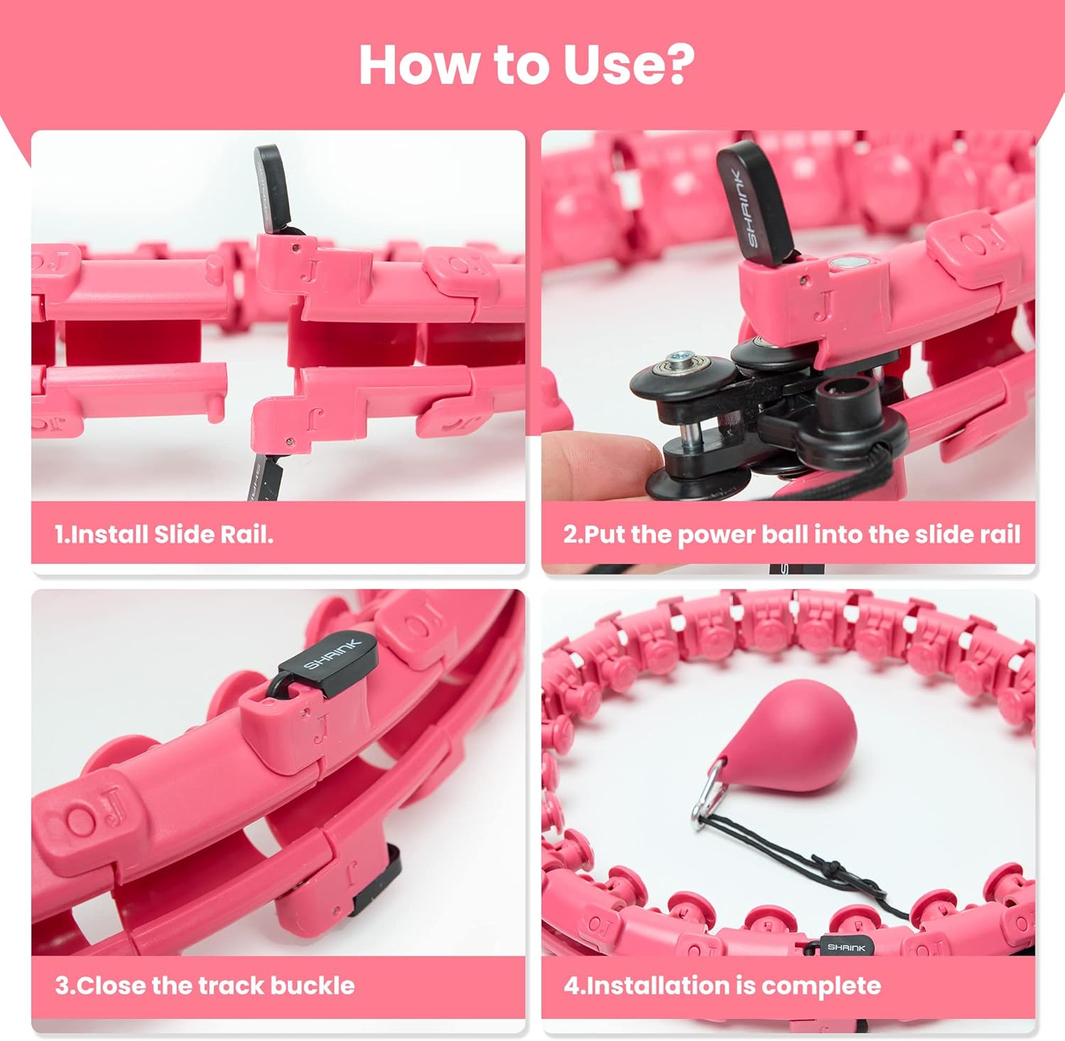 Adjustable Weighted Hula Hoops for Fitness - 24 Detachable Sections for All Ages - Image 4