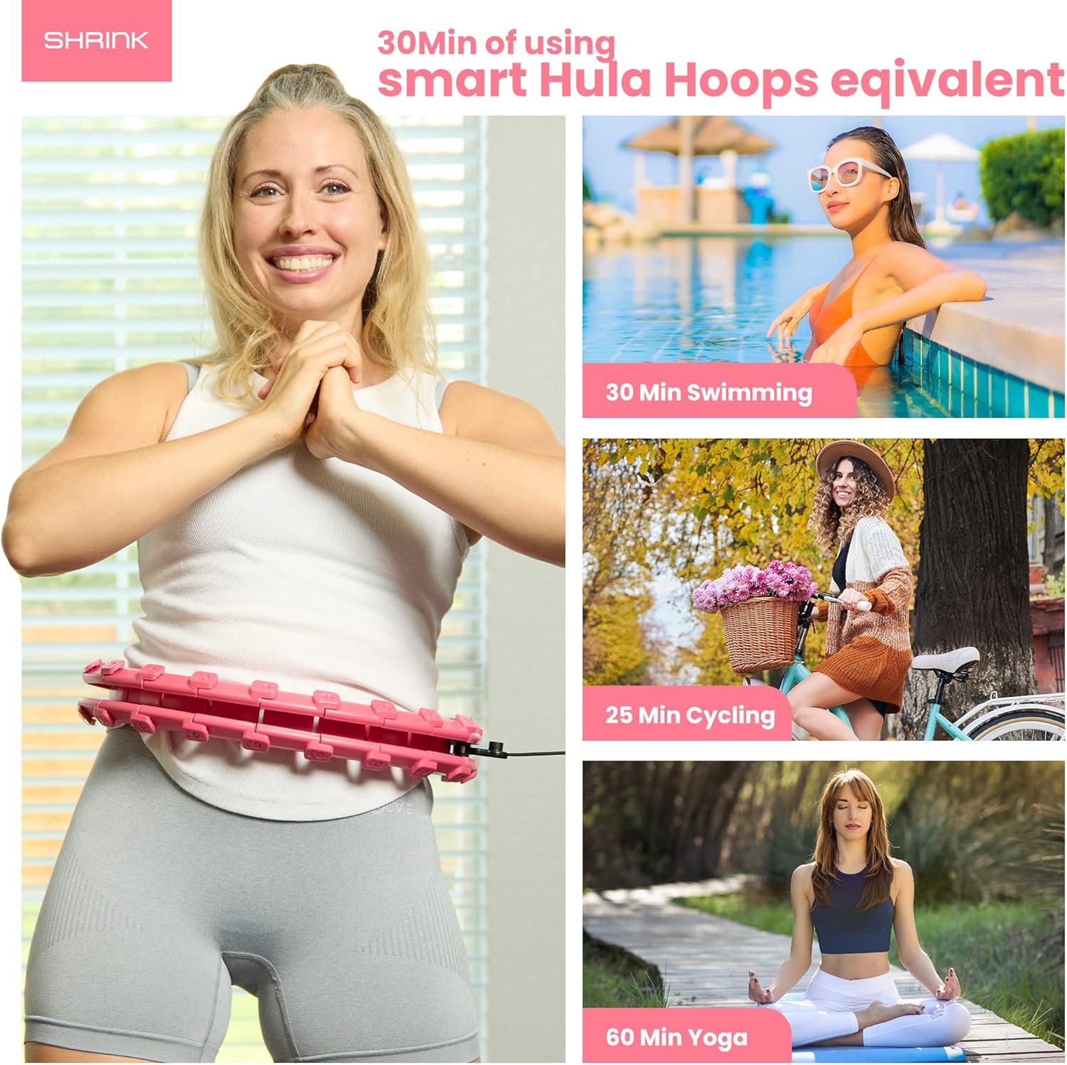 Adjustable Weighted Hula Hoops for Fitness - 24 Detachable Sections for All Ages - Image 5