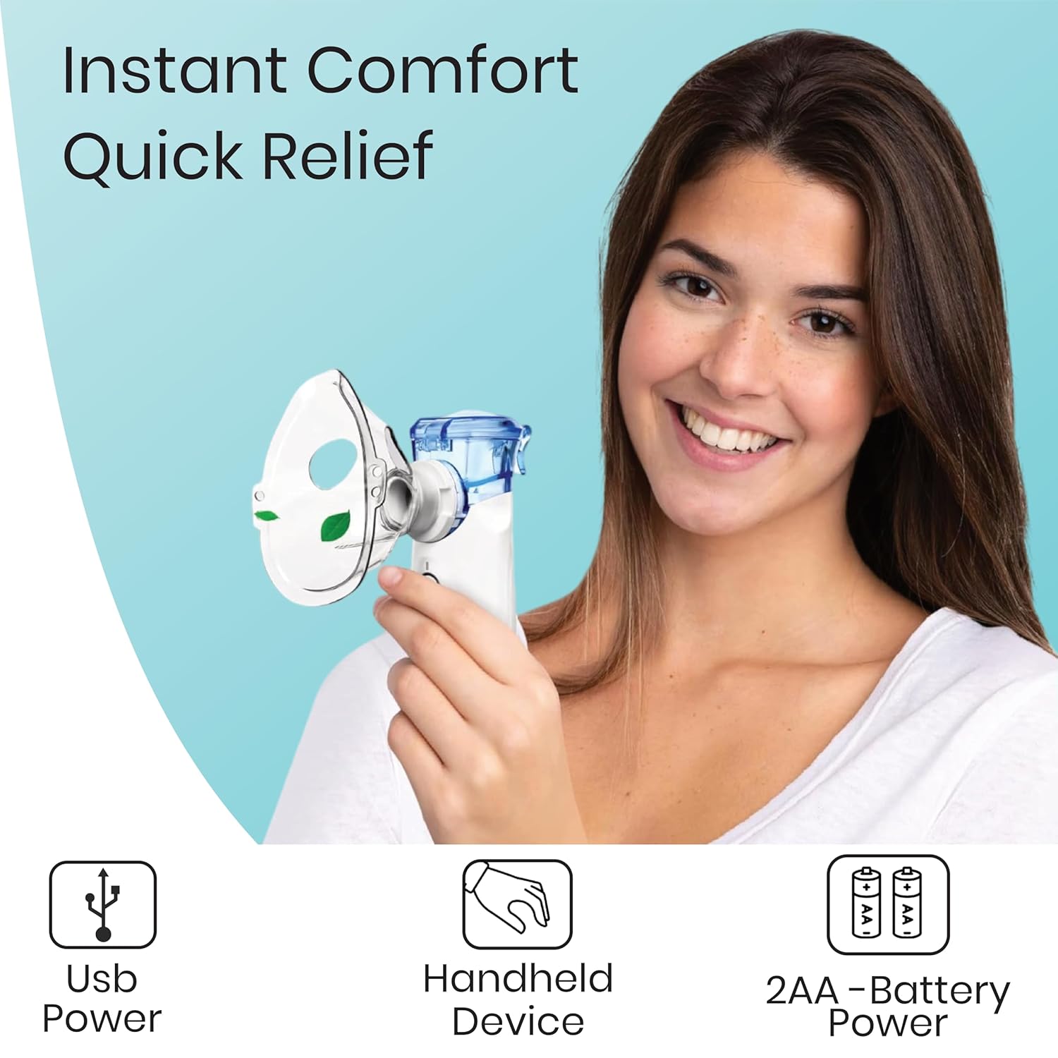 Portable Mesh Nebulizer Machine – Compact Nebulizer for COPD, Asthma, Cold, Cough & Cystic Fibrosis | Silent Mist Inhaler for Adults & Children - Image 8