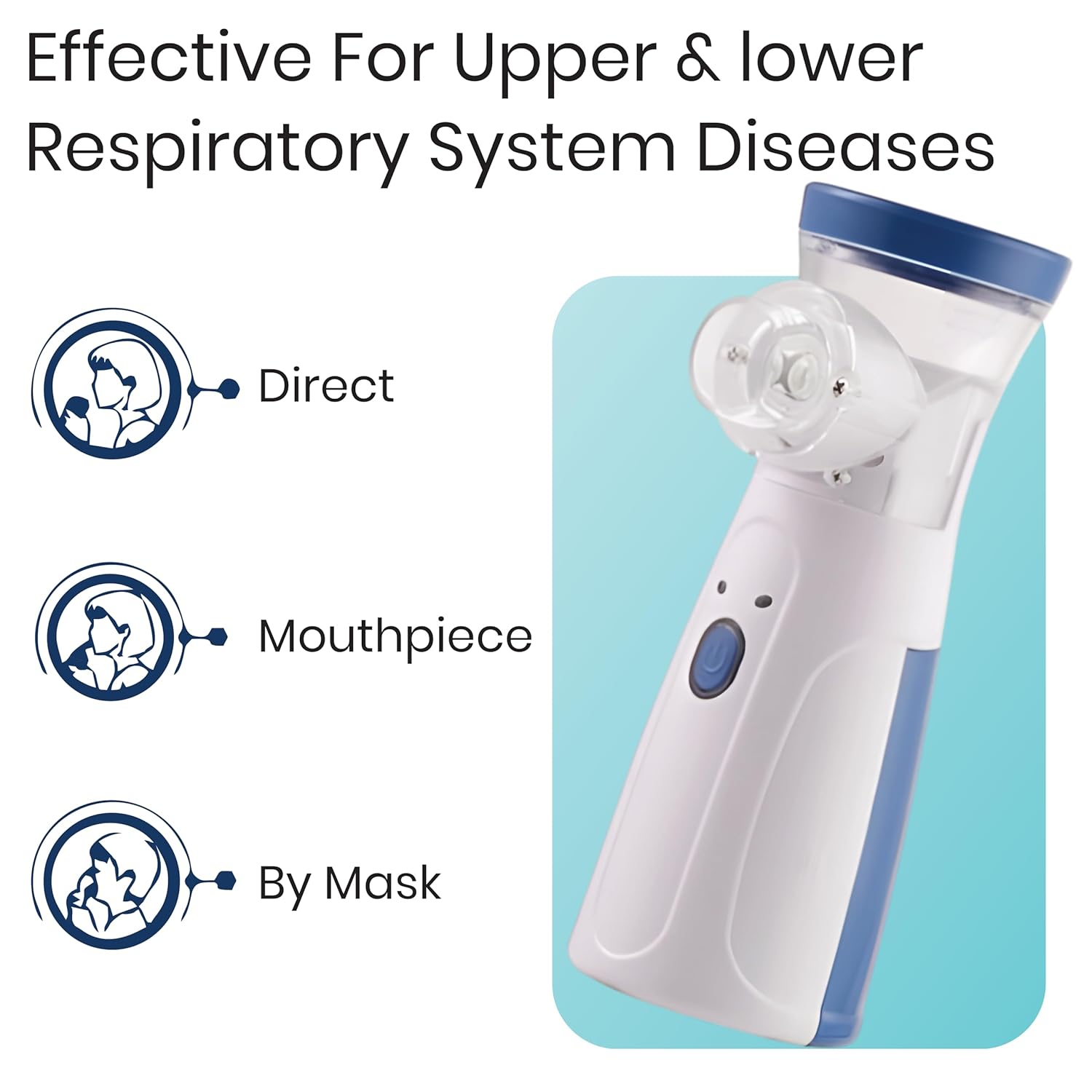 Portable Mesh Nebulizer Machine – Compact Nebulizer for COPD, Asthma, Cold, Cough & Cystic Fibrosis | Silent Mist Inhaler for Adults & Children - Image 5