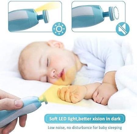 Baby Nail Trimmer Electric with LED Light – Safe Nail Clipper Set for Newborns, Toddlers & Adults - Image 2