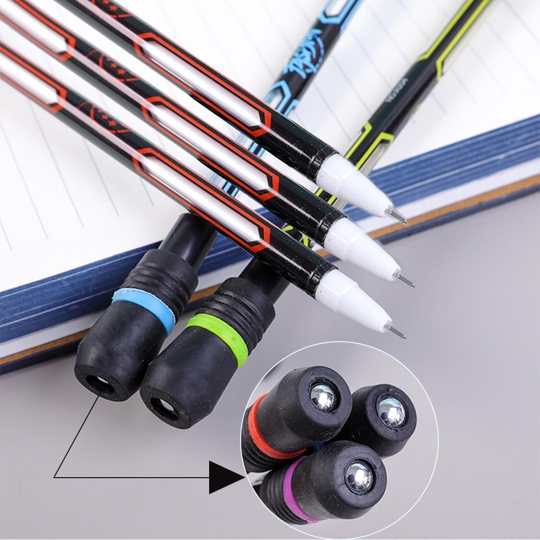 Spinning Rotatable Finger Pen – Non-Slip Coated Rolling Ballpoint Pen with Weighted Ends for Tricks, Fidgeting & Writing (1 Pc) - Image 4