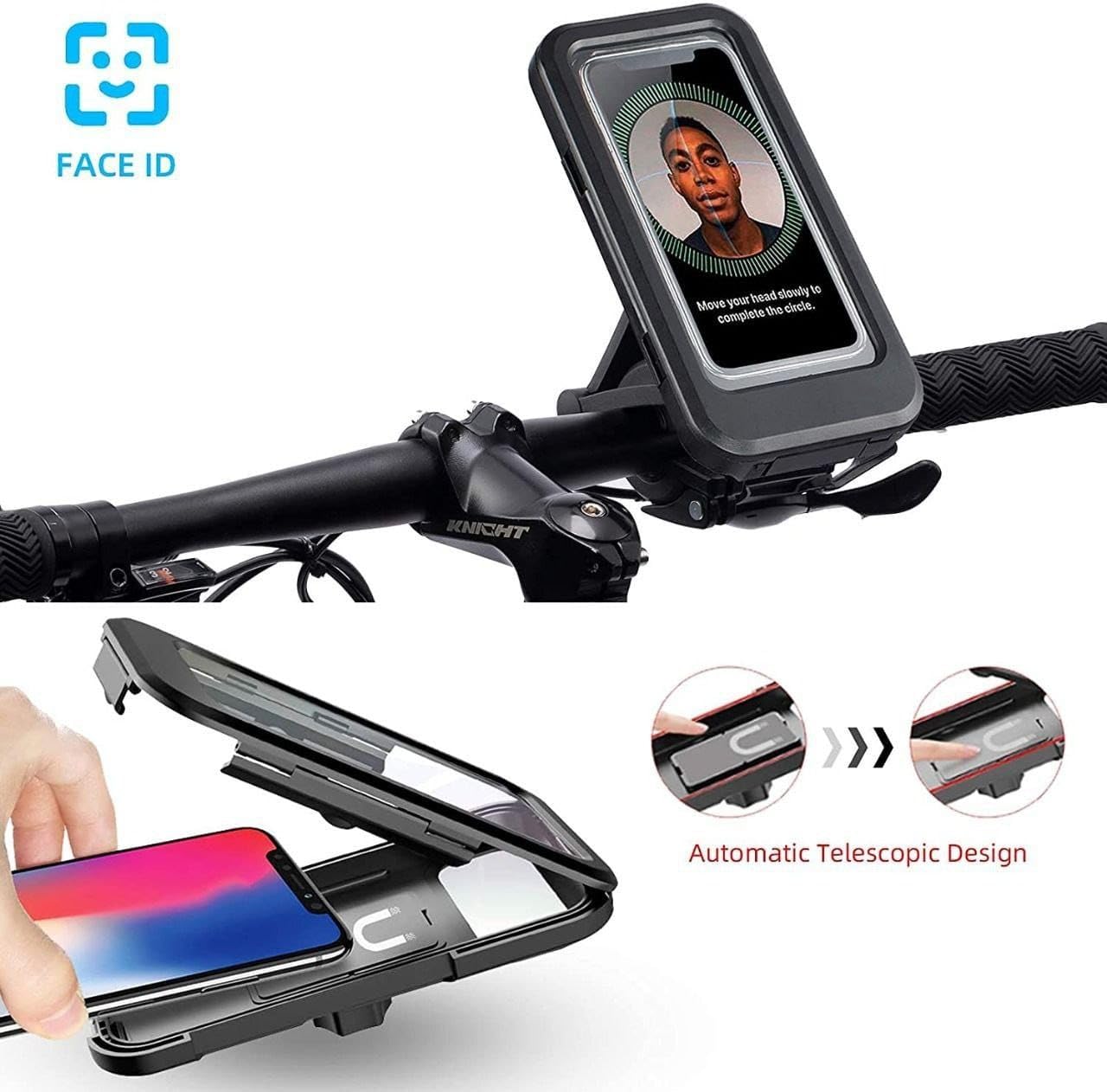 Waterproof Phone Holder for Bike with Touchscreen and 360 Rotation