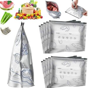Reusable Aluminum Foil Food Storage Bags 10 PCS with Zip Lock