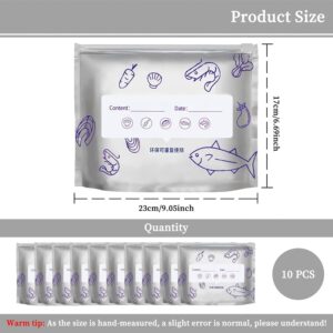 Reusable Aluminum Foil Food Storage Bags 10 PCS with Zip Lock