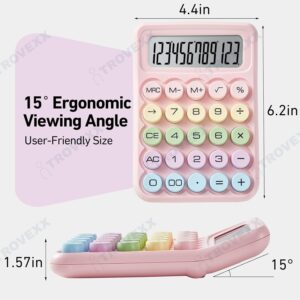 Large Display Desktop Calculator with Tilted LCD Screen