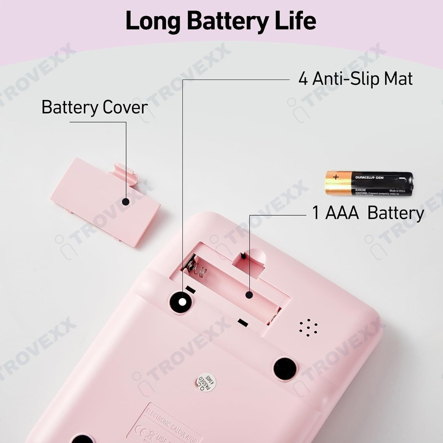 Large Display Desktop Calculator – Big Button Office Calculator with Tilted LCD Screen, Ergonomic Spring-Loaded Design, Non-Slip Feet, and Energy-Saving Auto Power-Off - Image 3