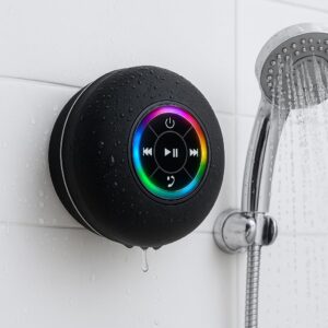 Mini Bluetooth Shower Speaker with Mic and RGB Lights