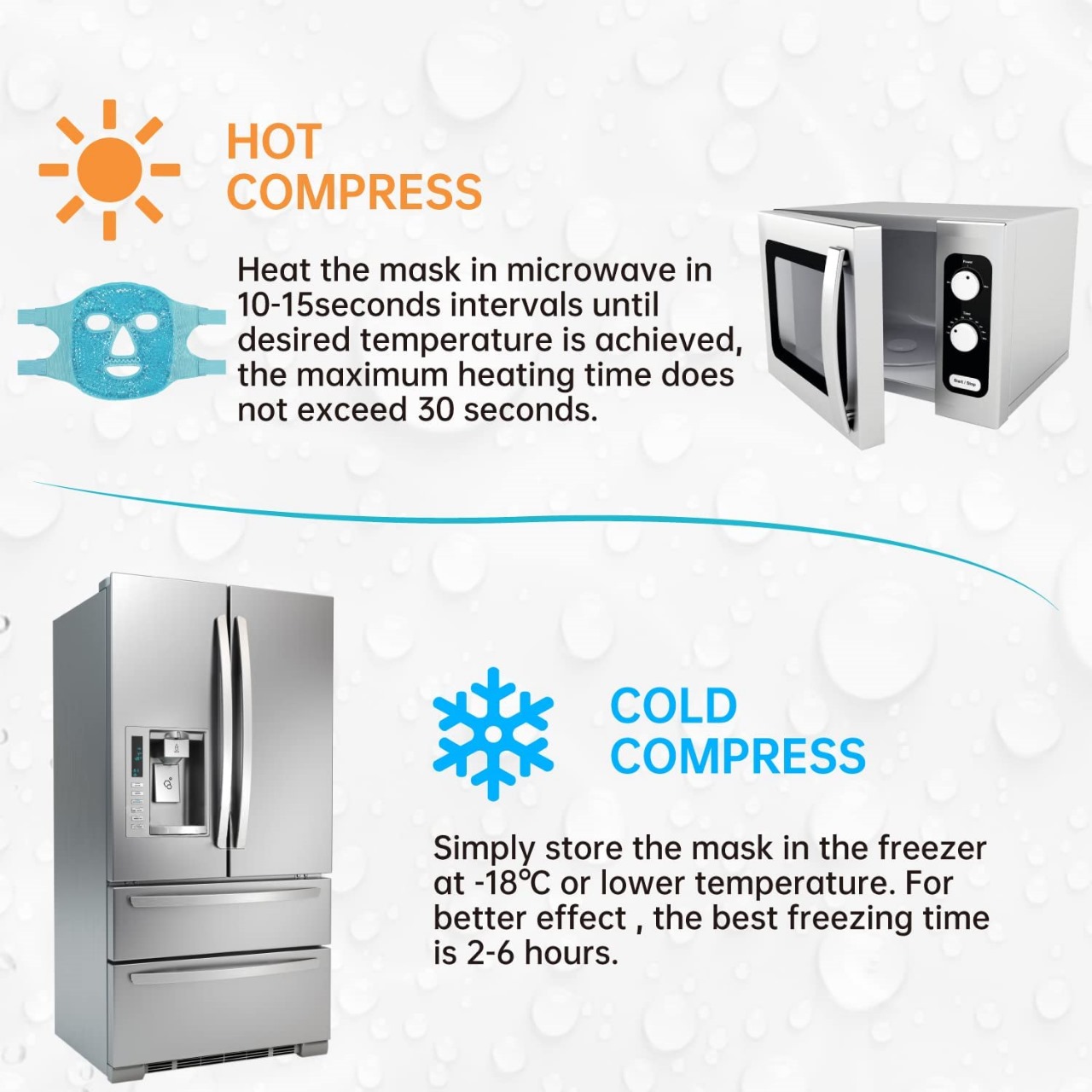 Face Eye Mask Ice Pack With Foam Earplugs – Hot & Cold Therapy Gel Bead Mask for Puffy Eyes, Headache & Stress Relief - Image 2