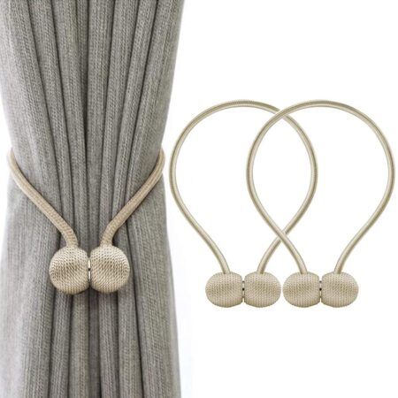 Magnetic Curtain Tiebacks Strong Rope Holdbacks