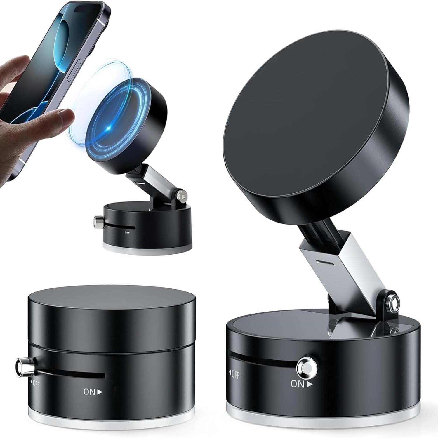 Vacuum Magnetic Suction Phone Holder for Smartphones