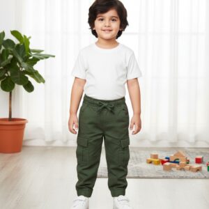 Boy’s Cotton Cargo Pant for 1–4 Years – Black