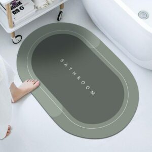Water Absorbing Mat for Bathroom | Quick Dry, Anti-Slip Rubber Backed Floor Mat | Soft, Machine Washable Bath Mat for Home, Kitchen & Living Room