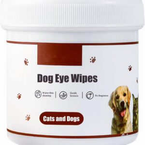 Pet Eye & Ear Cleaning Wipes for Dogs & Cats | 200 Count Non-Irritating Grooming Wipes with Primrose Oil | Tear Stain & Wax Remover | Gentle Daily Pet Hygiene Care