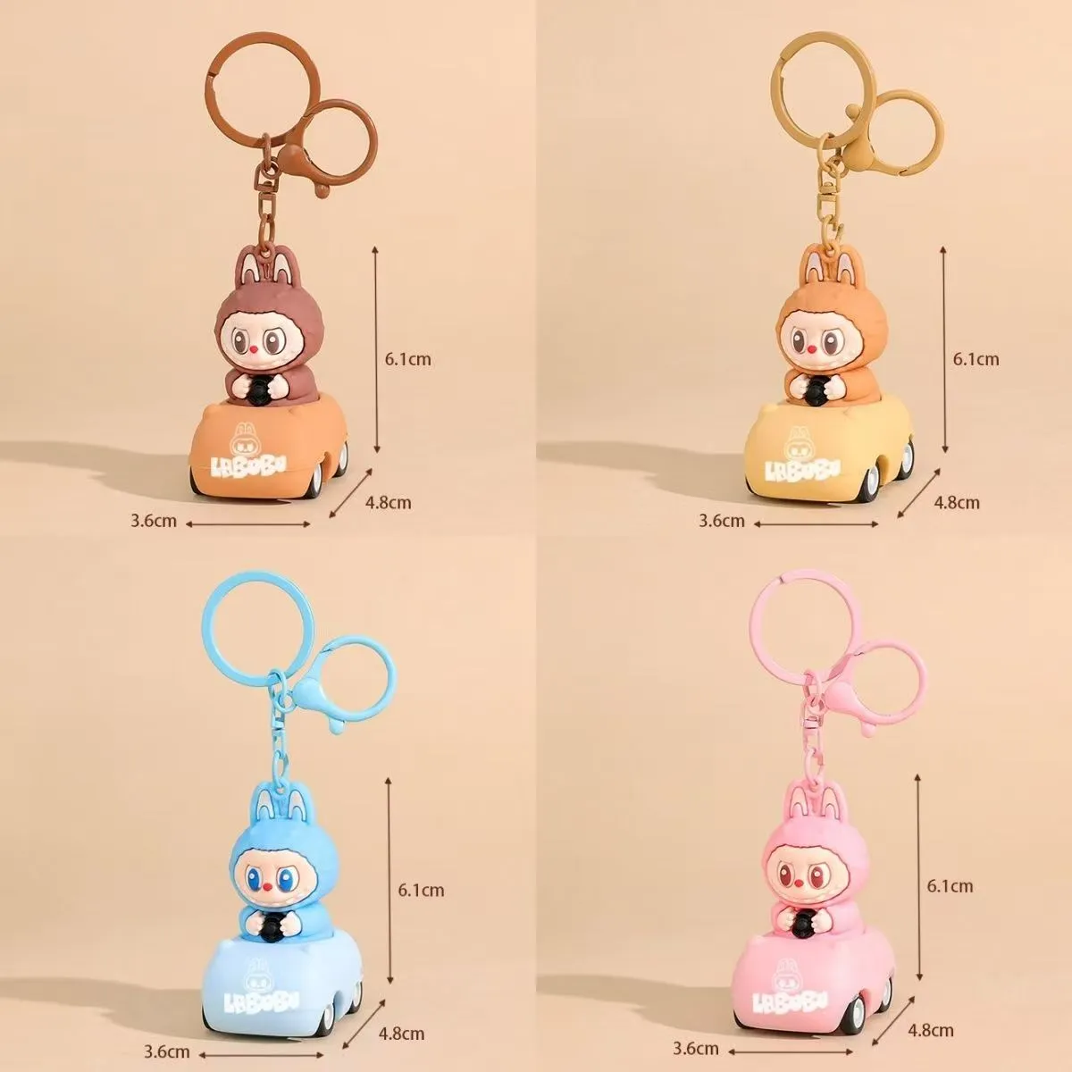 Labubu Keychain | Cute Monster Doll Rabbit Keyring | Cartoon Bag & Purse Charm | Collectible Gift for Kids & Adults | Stylish Labubu Character Keychain for Bags & Keys (Pack of 1) - Image 2