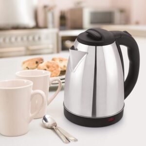 Electric kettle for hot water and tea stainless steel silver