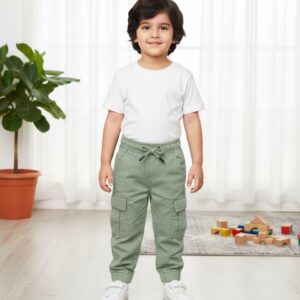 Boy’s Cotton Cargo Pant for 1–4 Years – Black