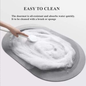Water Absorbing Mat for Bathroom | Quick Dry, Anti-Slip Rubber Backed Floor Mat | Soft, Machine Washable Bath Mat for Home, Kitchen & Living Room