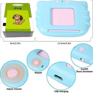 Talking Toy Flash Cards for Kids | 112 Double-Sided Cards (224 Words) Educational Reading Machine | Early Learning Talking Device for Toddlers Ages 2–6 | Rechargeable Speech Toy