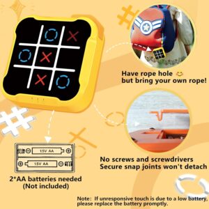 Tic Tac Toe Games: 4-in-1 Portable Sensory Puzzle Handheld Game | Memory Flash, Whack-a-Mole & Duel Mode | Educational Electronic Toy for Kids 6–12 | Travel & Gift Set
