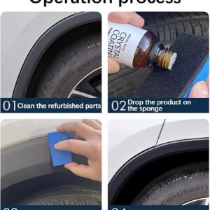 Crystal Coating for Automotive Plastic Parts Pack of 2