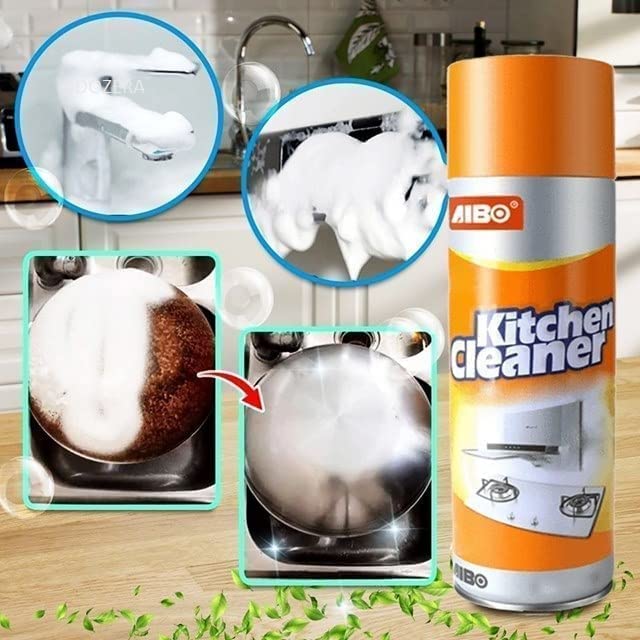 Kitchen Cleaner Spray Oil & Grease Stain Remover | Magic Foam Degreaser Spray for Stove, Chimney & Tiles | Multipurpose Kitchen Cleaning Spray (500ml) - Image 3