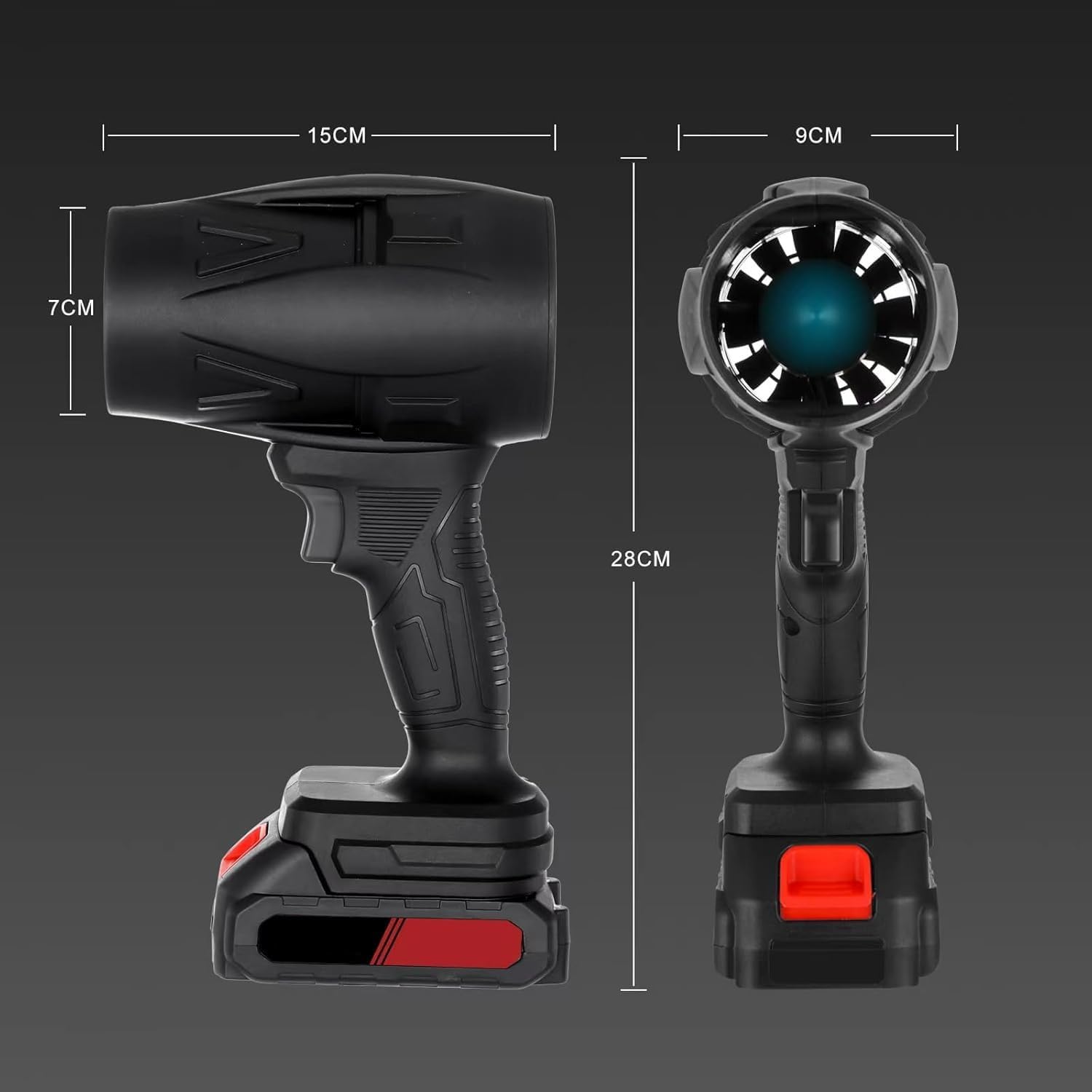 Seese Cordless Leaf Blower with Li-Ion Battery & Charger | Lightweight Portable Electric Blower for Lawn Care, Patio Cleaning, Dust & Leaves Removal - Image 3