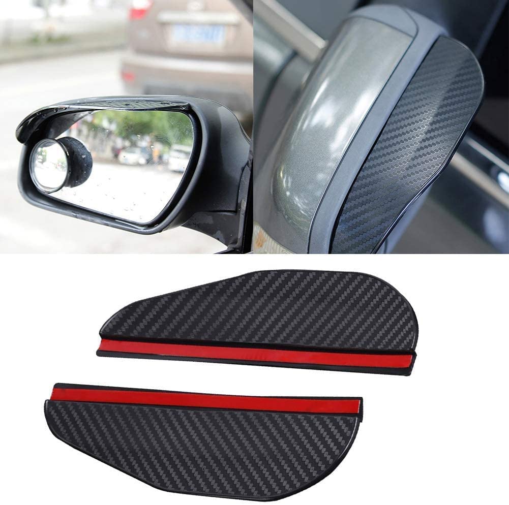 Car Rear View Mirror Rain Visor Eyebrow – Car Side Mirror Rain Guard Smoke Cover | Universal Waterproof PVC Protector for Car, Truck & SUV – Black (Pair 1) - Image 4