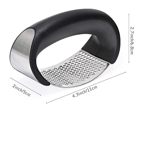 Garlic and Ginger Crusher | Stainless Steel Garlic Mincer & Peeler Kitchen Tool Set | Rust-Proof, Easy Clean, Dishwasher Safe Garlic Press for Home & Professional Use - Image 4