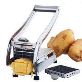 Stainless Steel Potato Chipser – French Fries Maker & Vegetable Cutter | Easy Potato Finger Chips Cutter Machine for Kitchen, Silver, Medium | Durable & Rust-Resistant - Image 4