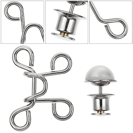 Set of 2 Adjustable Waist Buckles for Jeans & Pants – Instant Detachable Button Pins | Reusable Waist Resizer for Skirts, Robes, Trousers | No-Sew Waist Tightener - Image 4