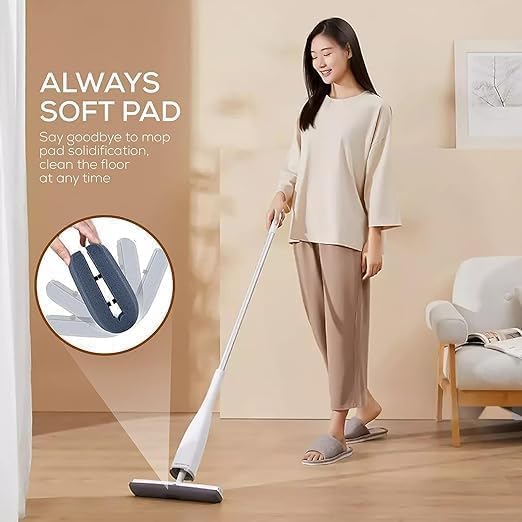 Adjustable Self-Squeezing Mop – Automatic Wet & Dry Floor Cleaning Sponge Mop | Long Handle Roller Mop with Self-Wringing System | No-Bucket Needed Mop for Home, Kitchen & Office - Image 5