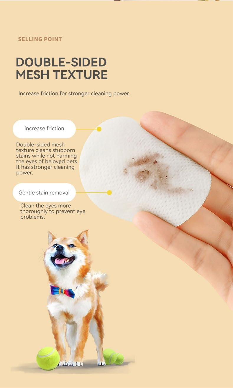 Pet Eye & Ear Cleaning Wipes for Dogs & Cats | 200 Count Non-Irritating Grooming Wipes with Primrose Oil | Tear Stain & Wax Remover | Gentle Daily Pet Hygiene Care - Image 5