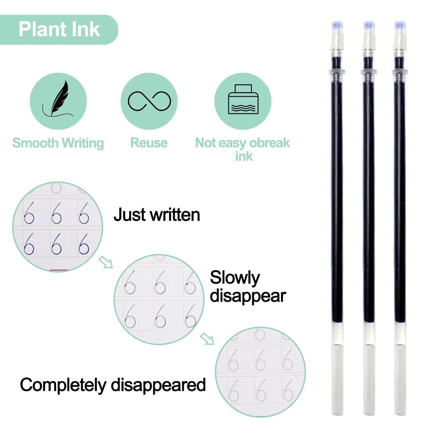 Magic Grooved Copybook for Kids | Reusable English Cursive Handwriting Practice Book Set (4 Books + 8 Pen Cores + 1 Holder + 1 Case) | 3D Groove Calligraphy Learning Workbook - Image 6